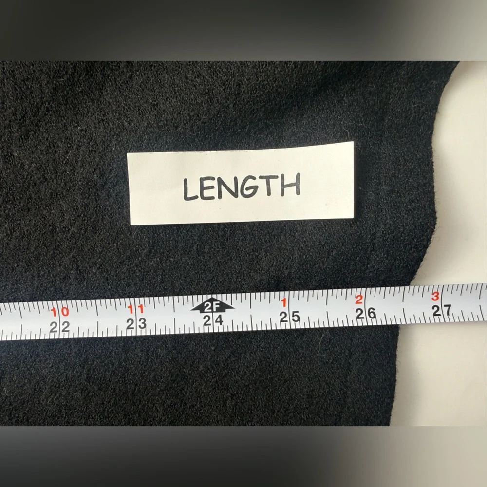 Eileen Fisher Women's Black 100% Wool Button Up Cardigan‎ Side Slit Small Career